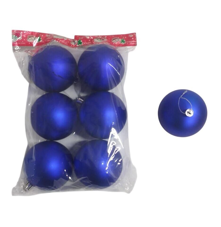 TOP SÜS 8 CM 6 LI MAT  MAVİ