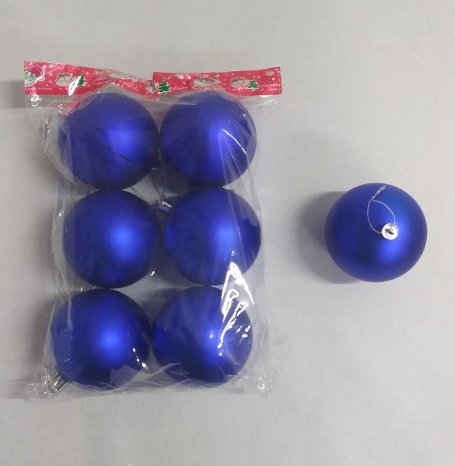 TOP SÜS 8 CM 6 LI MAT  MAVİ