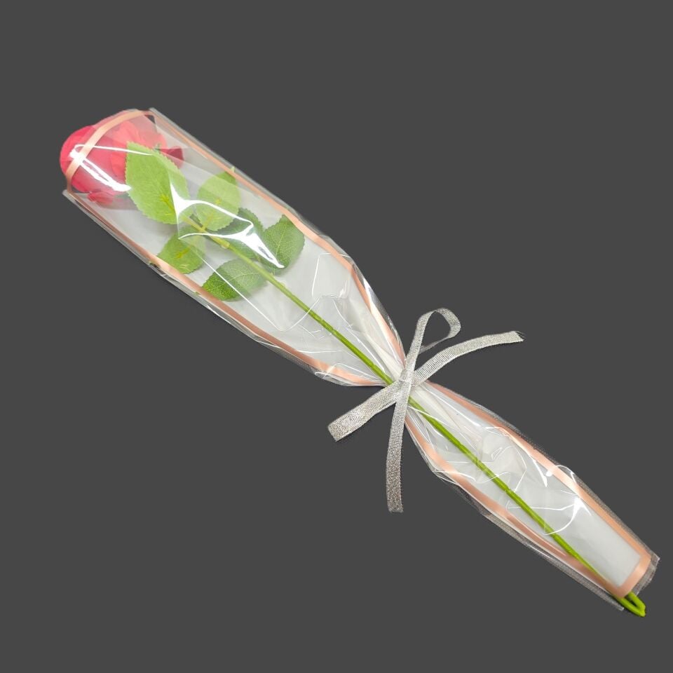 TEK GÜLLÜK OPP ÜÇGEN ŞEFFAF+BEYAZ 12,5*4*40 50 Lİ