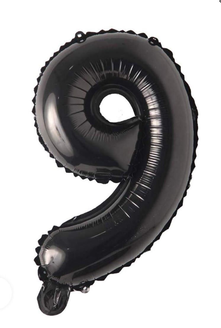 BALON FOLYO 40'' RAKKAM SİYAH 9 GRABO