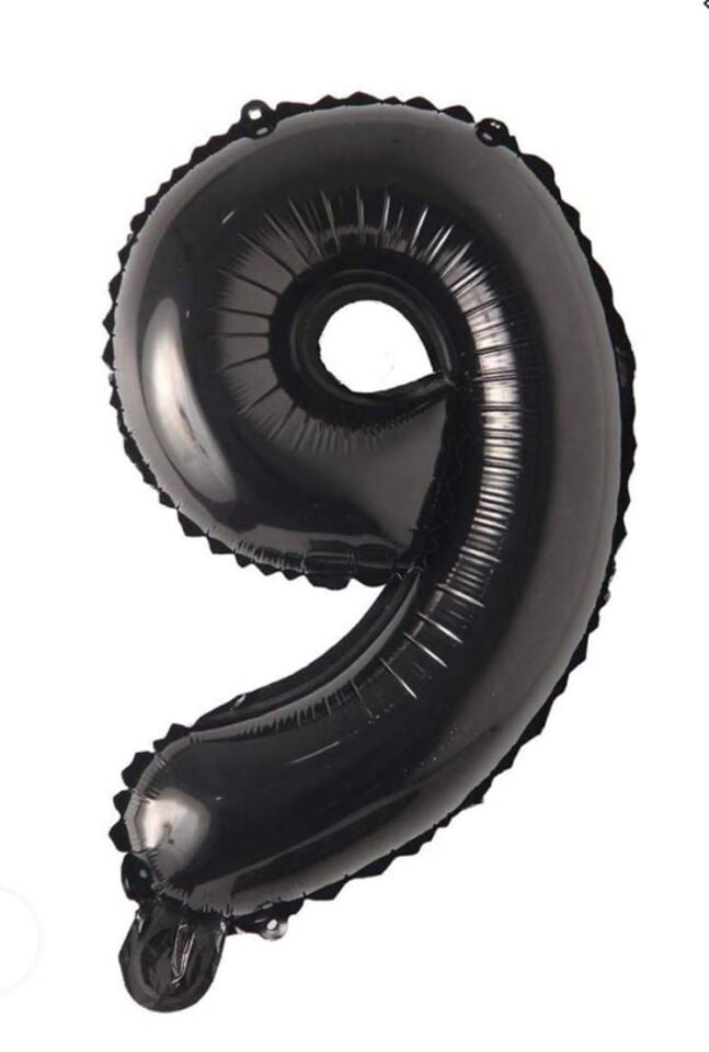 BALON FOLYO 40'' RAKKAM SİYAH 9 GRABO