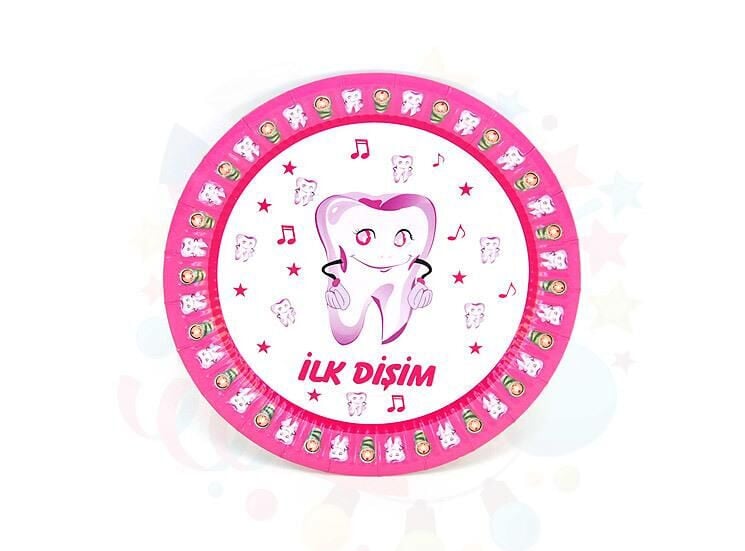 TABAK KARTON TEMALI İLK DİŞ PEMBE