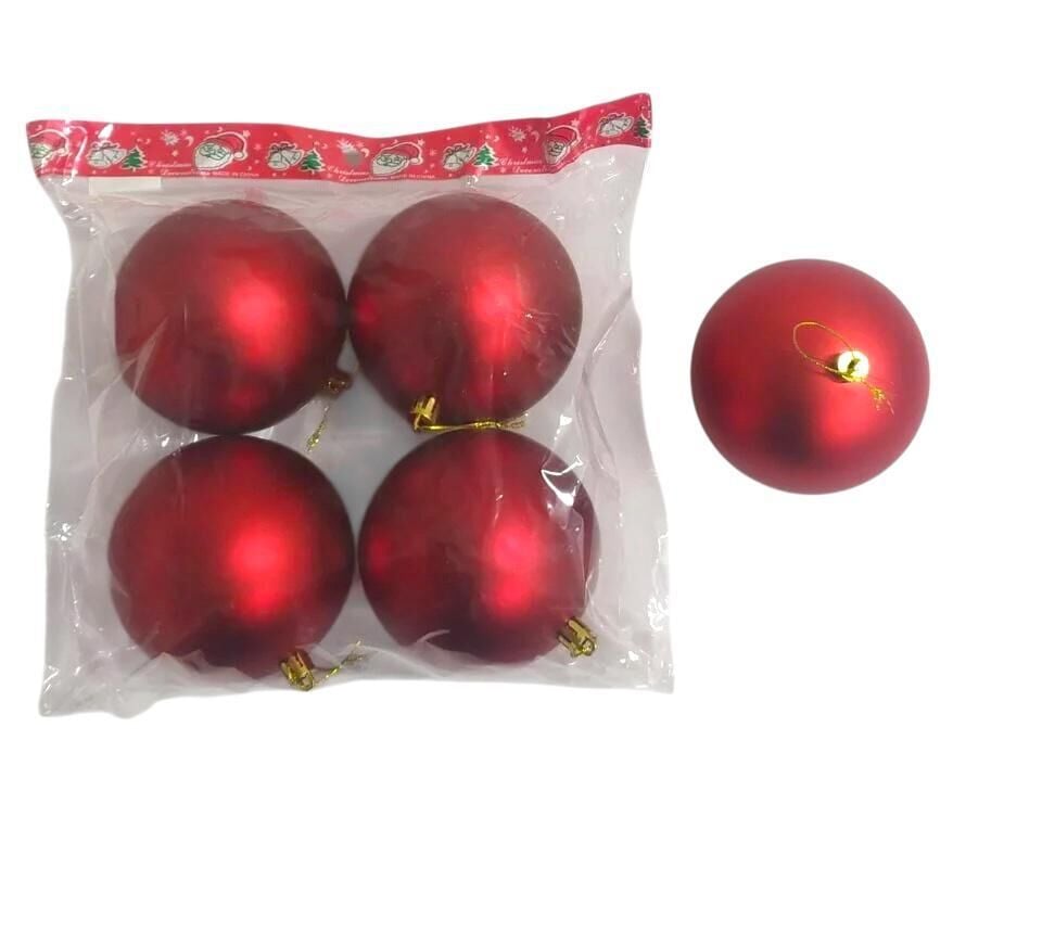 TOP SÜS 10 CM 4 LÜ MAT  KIRMIZI