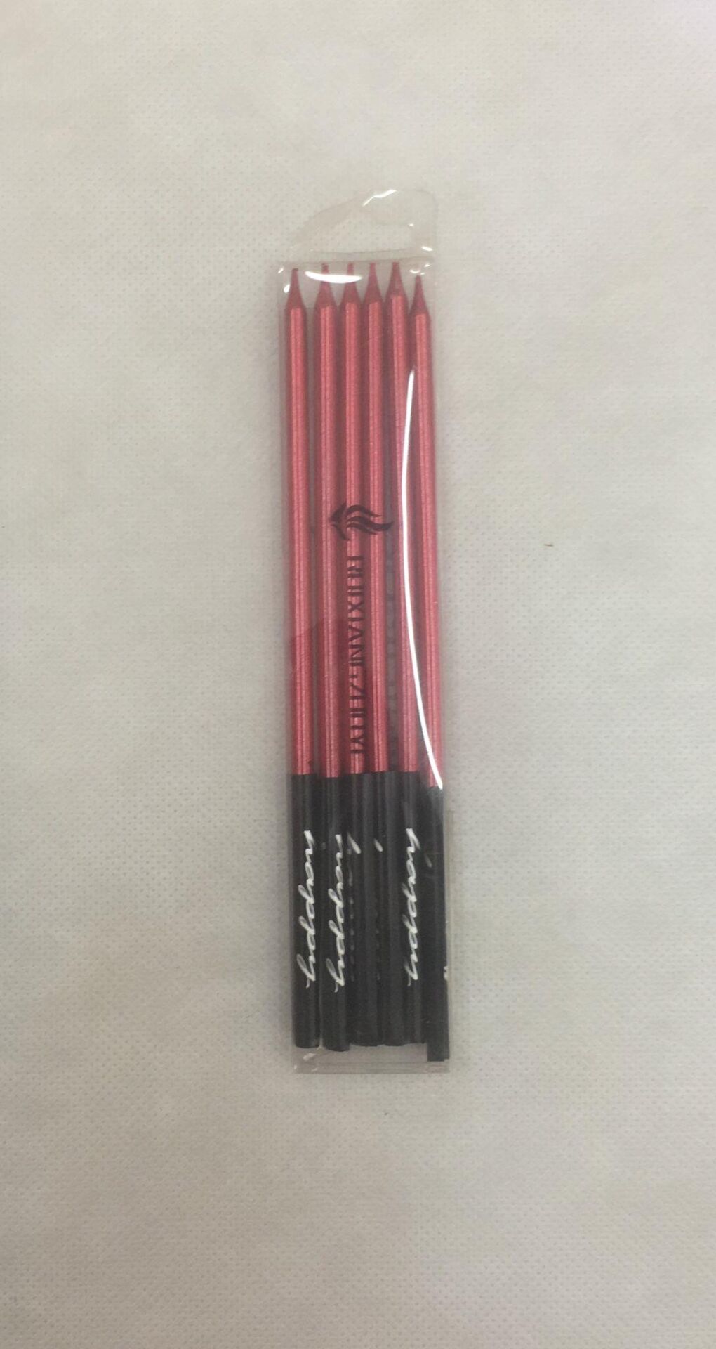 MUM İNCE UZUN 14 CM 6 LI KIRMIZI