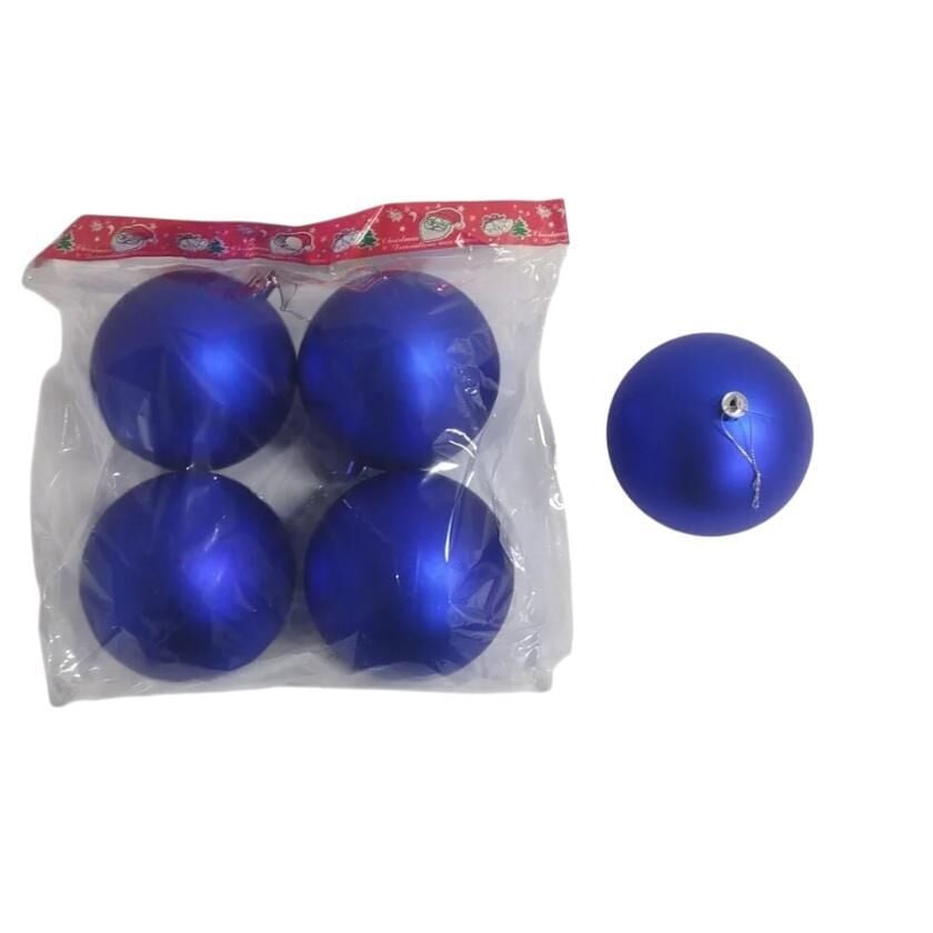 TOP SÜS 10 CM 4 LÜ MAT  MAVİ