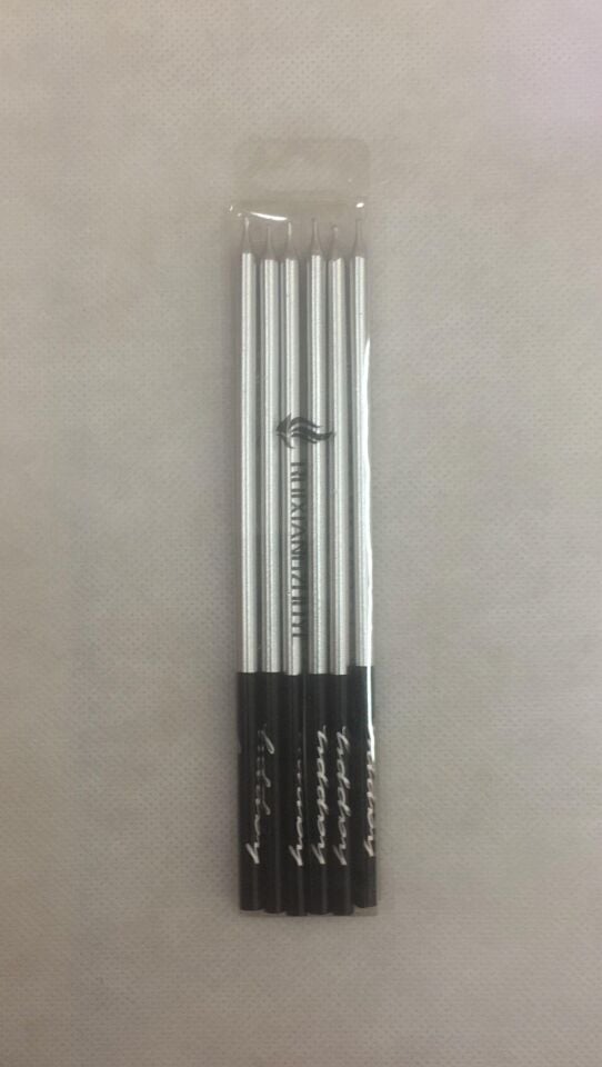 MUM İNCE UZUN 14 CM 6 LI GÜMÜŞ