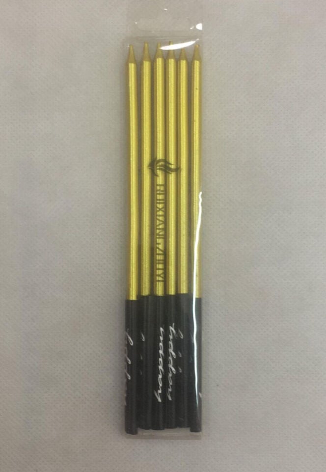 MUM İNCE UZUN 14 CM 6 LI ALTIN