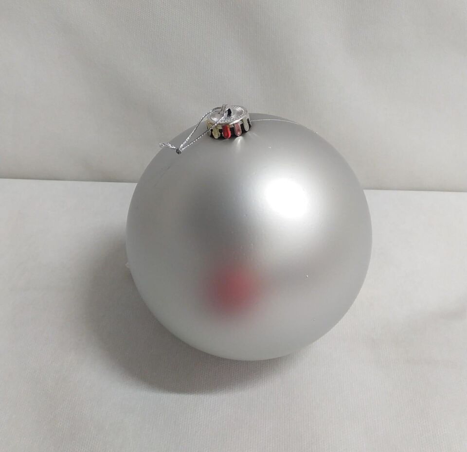 TOP SÜS 15 CM TEKLİ MAT GÜMÜŞ