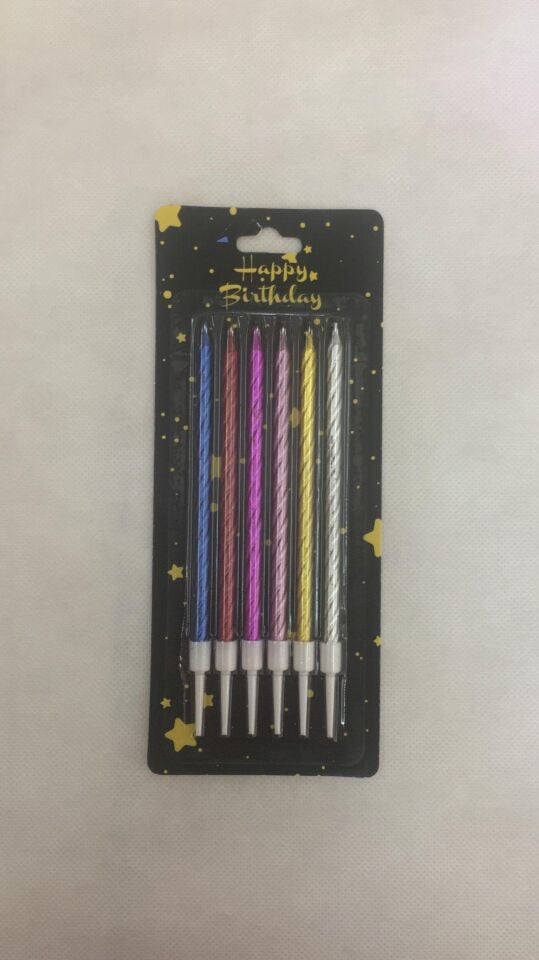 MUM ÇUBUK BURGULU 13 CM 6 LI KARIŞIK