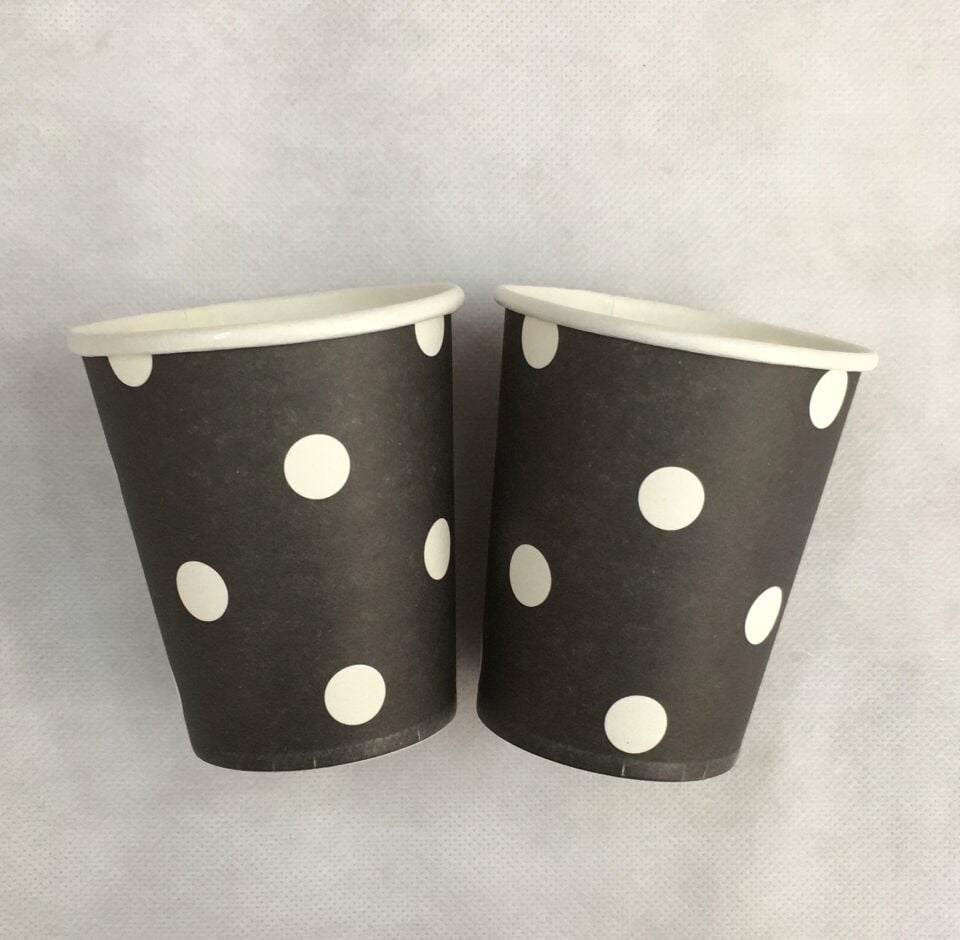 BARDAK KARTON TEMALI PUANTİYELİ SİYAH