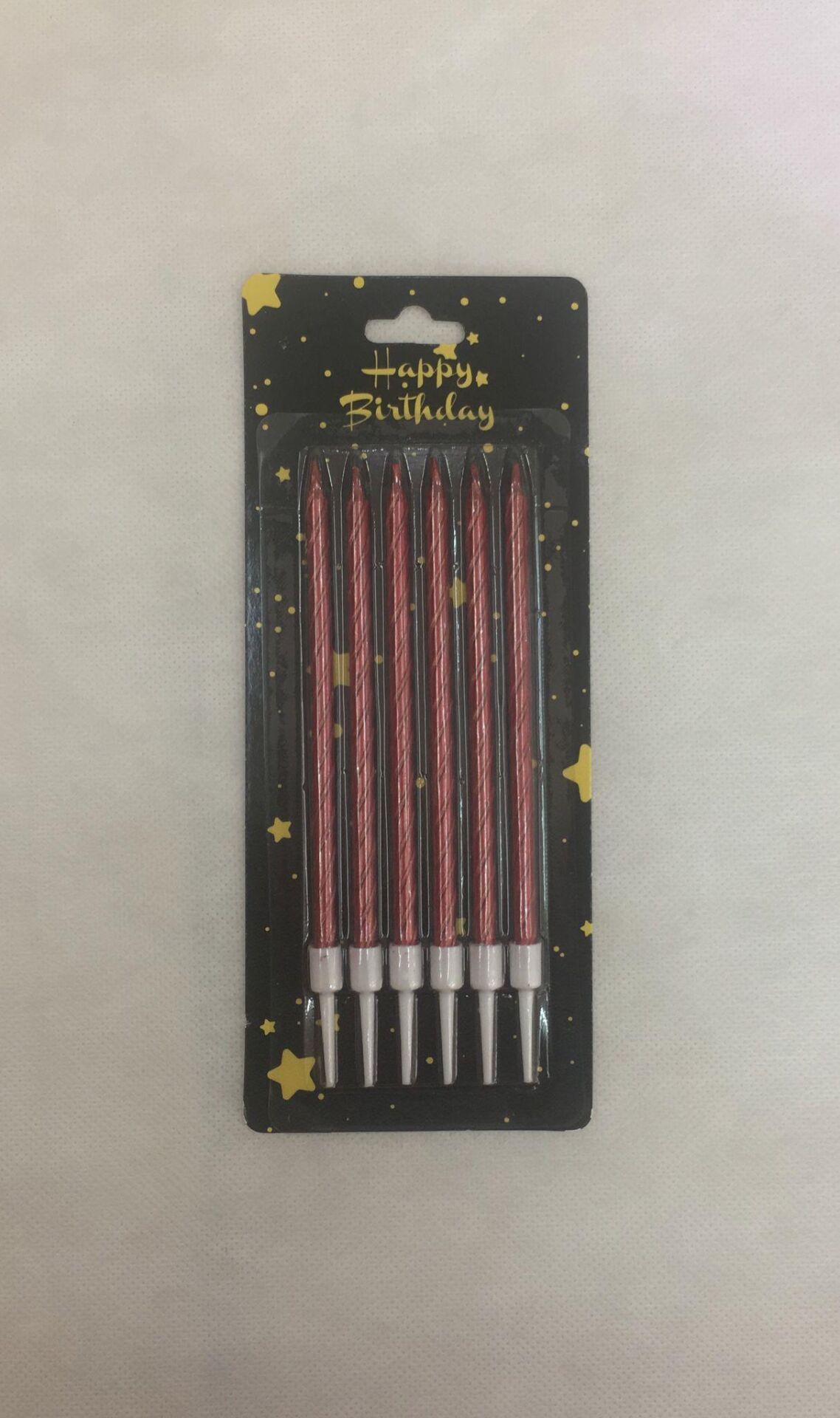 MUM ÇUBUK BURGULU 13 CM 6 LI KIRMIZI