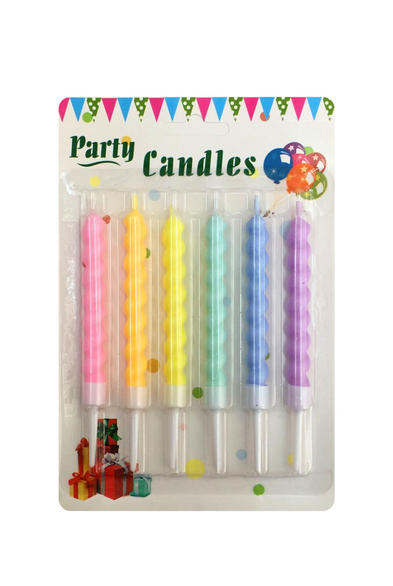 MUM DÜZ SEDEF 11 CM 6 LI MAKARON KARIŞIK