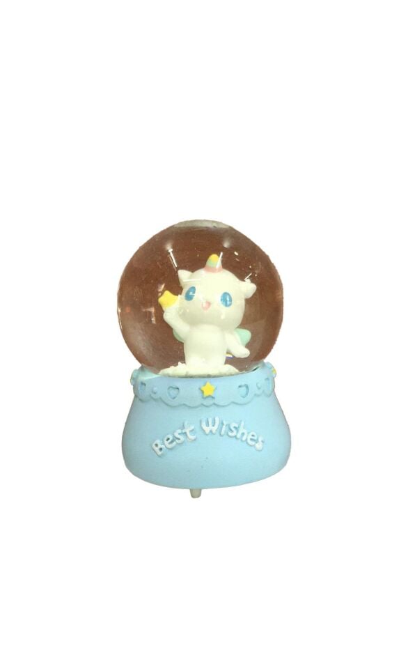 KAR KÜRESİ UNİCORN KEDİLİ  IŞIKLI SMA