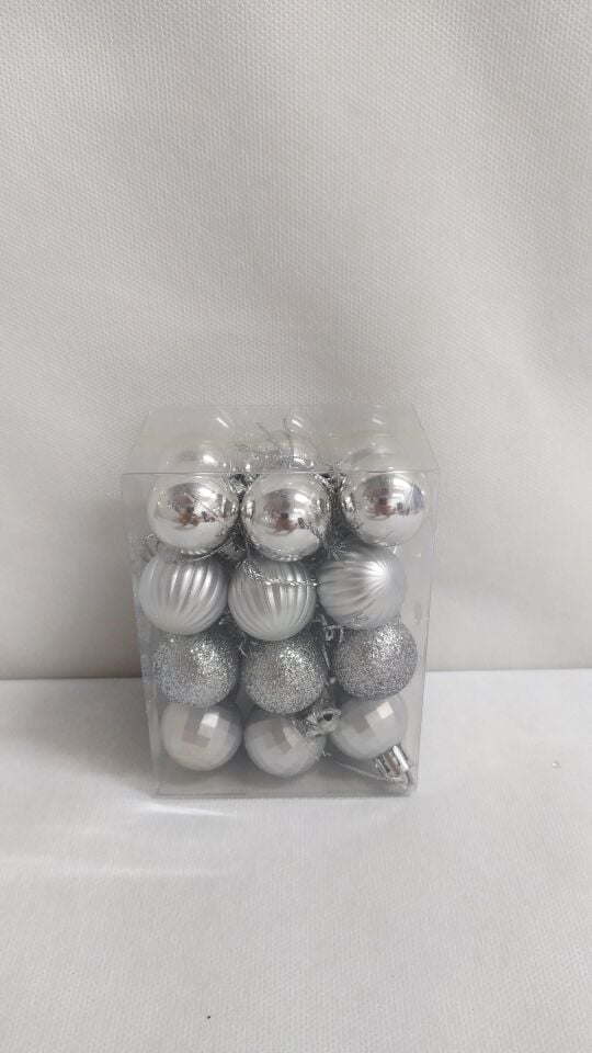 TOP SÜS 3 CM 24 LU GÜMÜŞ