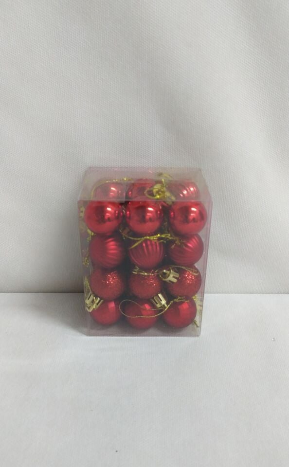 TOP SÜS 3 CM 24 LU KIRMIZI