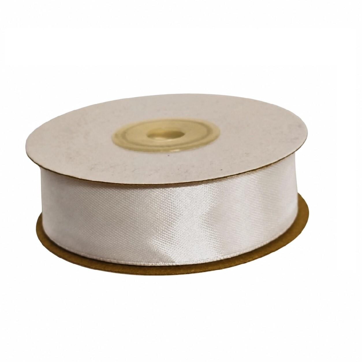 KURDELE SATEN BEYAZ 2,5 CM 22 MT.