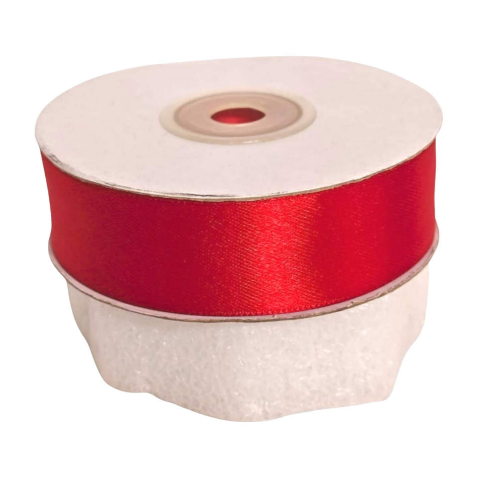 KURDELE SATEN KIRMIZI 2,5 CM 22 MT.