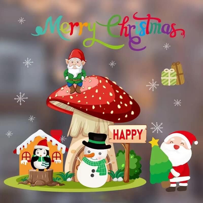 NOEL CAM STICKER KARIŞIK MODEL