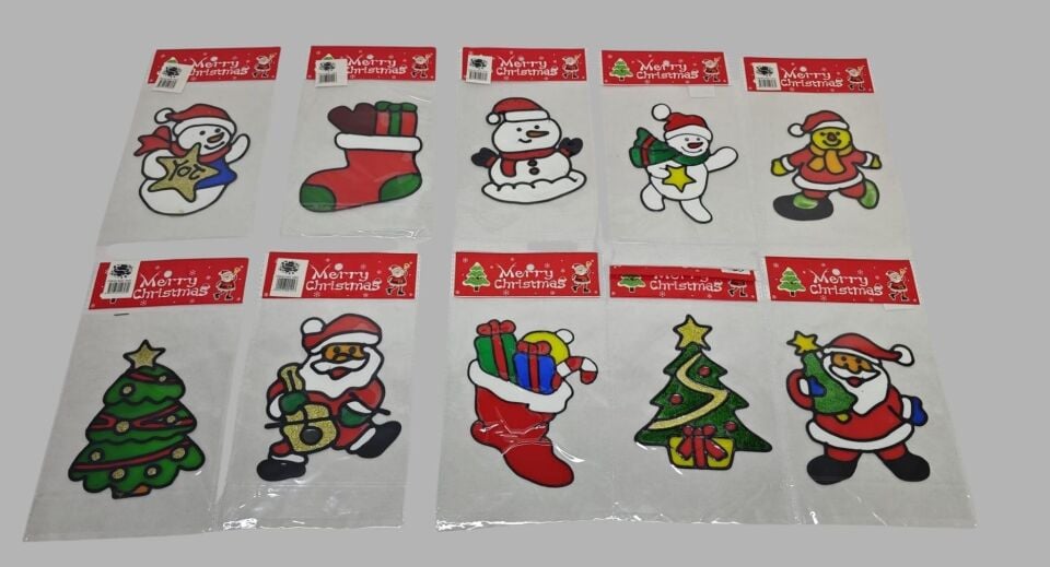 NOEL CAM STICKER KARIŞIK MODEL