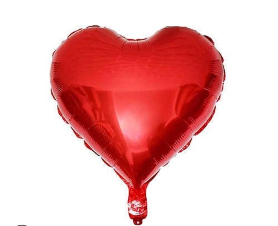 BALON FOLYO KIRMIZI KALP 18'' 45 CM