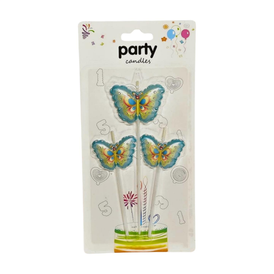 MUM KARTELA KELEBEKLİ 3 LÜ MOR