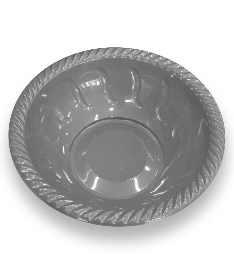 TABAK PLASTİK YUVARLAK DERİN KASE 22 CM 6 LI GÜMÜŞ