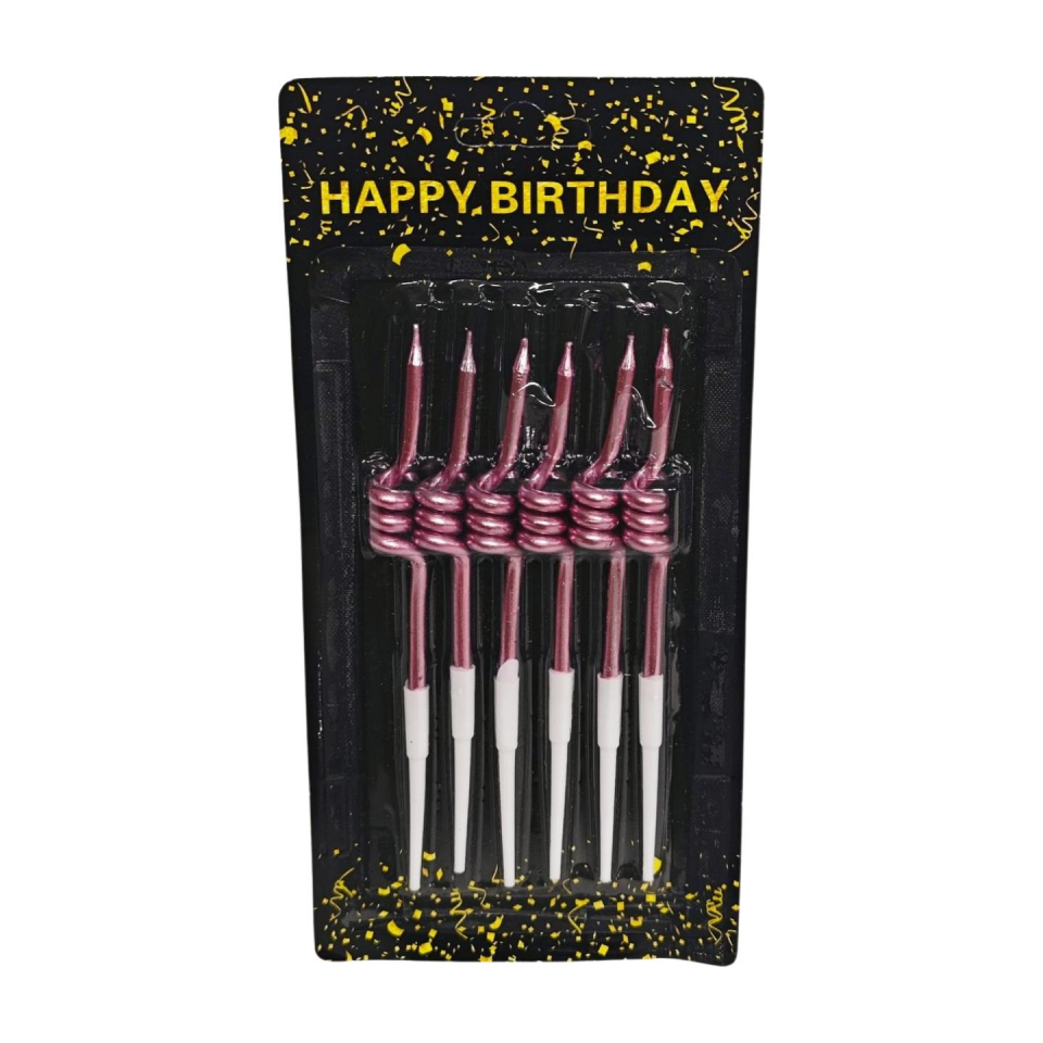 MUM ÇUBUK BURGULU 11 CM 6 LI MOR