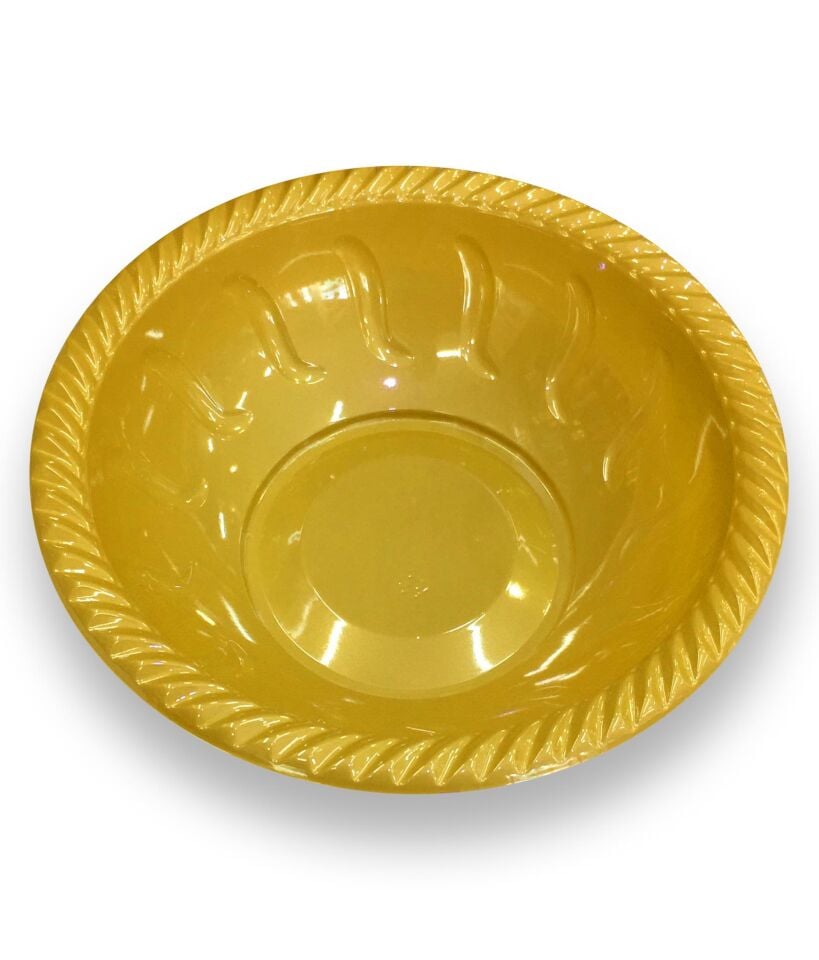 TABAK PLASTİK YUVARLAK DERİN KASE 22 CM 6 LI ALTIN