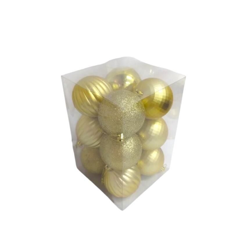 TOP SÜS 8 CM 12 Lİ ALTIN