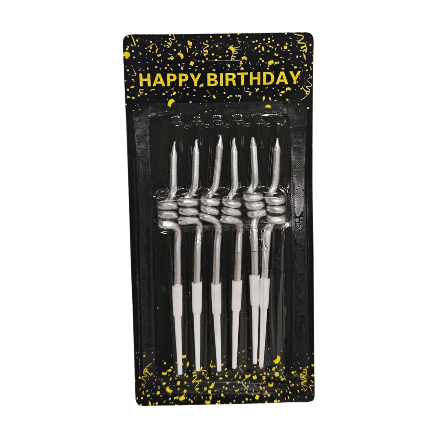 MUM ÇUBUK BURGULU 11 CM 6 LI GÜMÜŞ