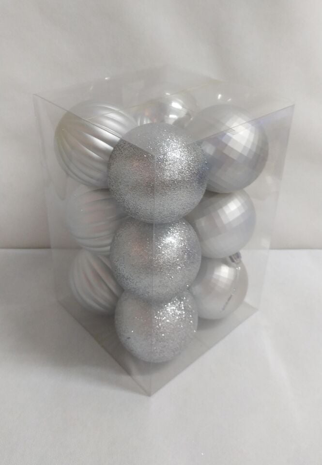 TOP SÜS 8 CM 12 LU GÜMÜŞ