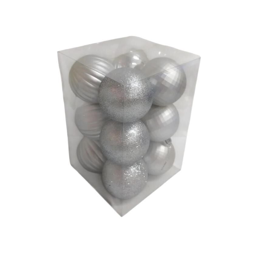 TOP SÜS 8 CM 12 Lİ GÜMÜŞ