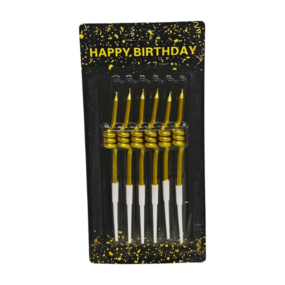 MUM ÇUBUK BURGULU 11 CM 6 LI ALTIN