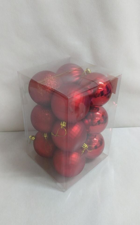 TOP SÜS 8 CM 12 LU KIRMIZI