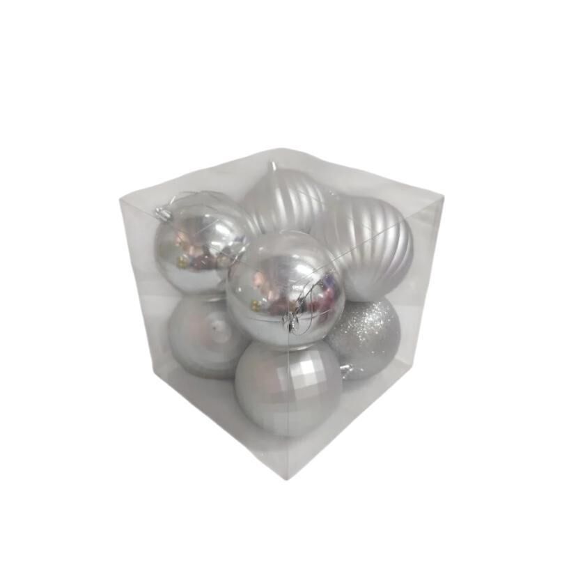 TOP SÜS 10 CM 8 LI GÜMÜŞ