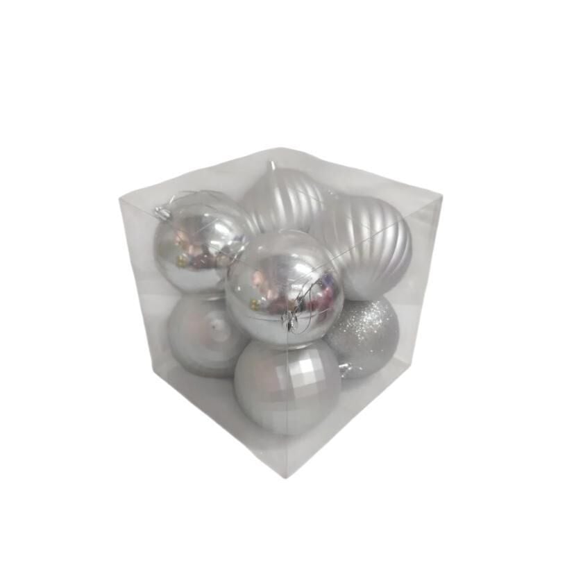 TOP SÜS 10 CM 8 LI GÜMÜŞ