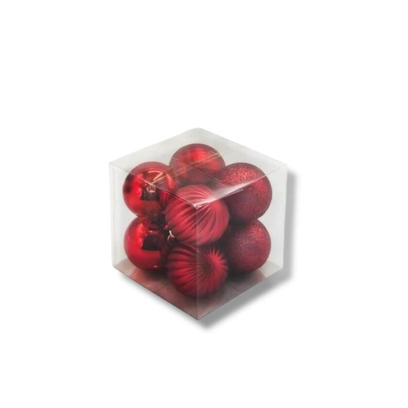 TOP SÜS 10 CM 8 LI KIRMIZI