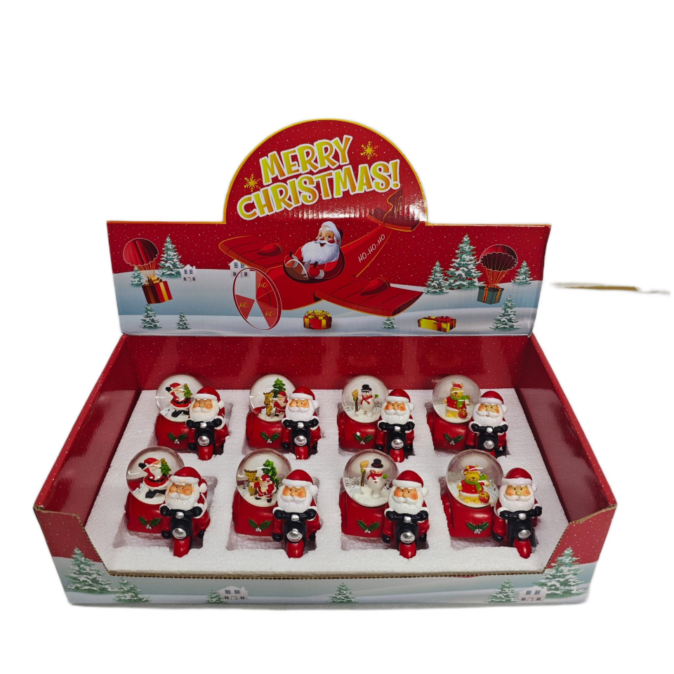 KAR KÜRESİ MOTORSİKLETTİ NOEL BABA