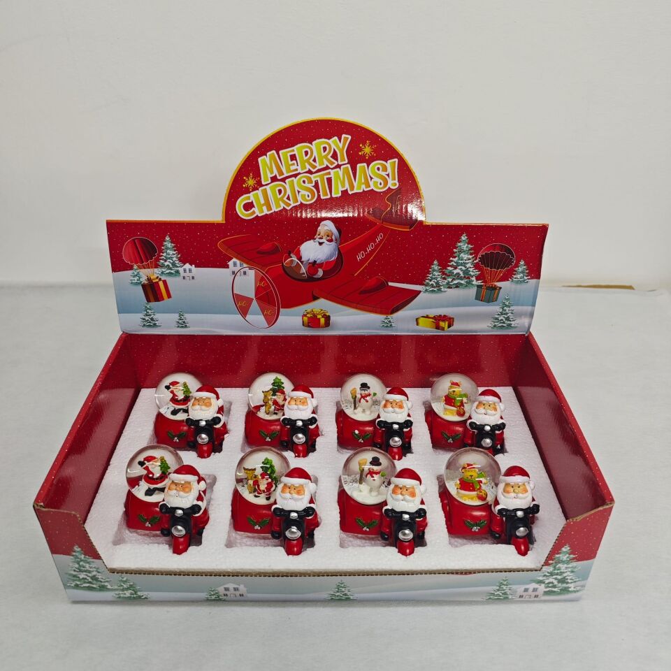 KAR KÜRESİ MOTORSİKLETTİ NOEL BABA