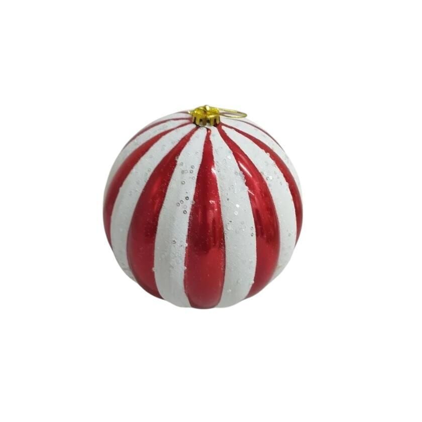TOP SÜS 20CM KIRMIZI BEYAZ TEKLİ