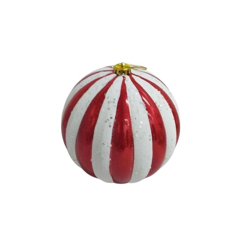 TOP SÜS 20CM KIRMIZI BEYAZ TEKLİ