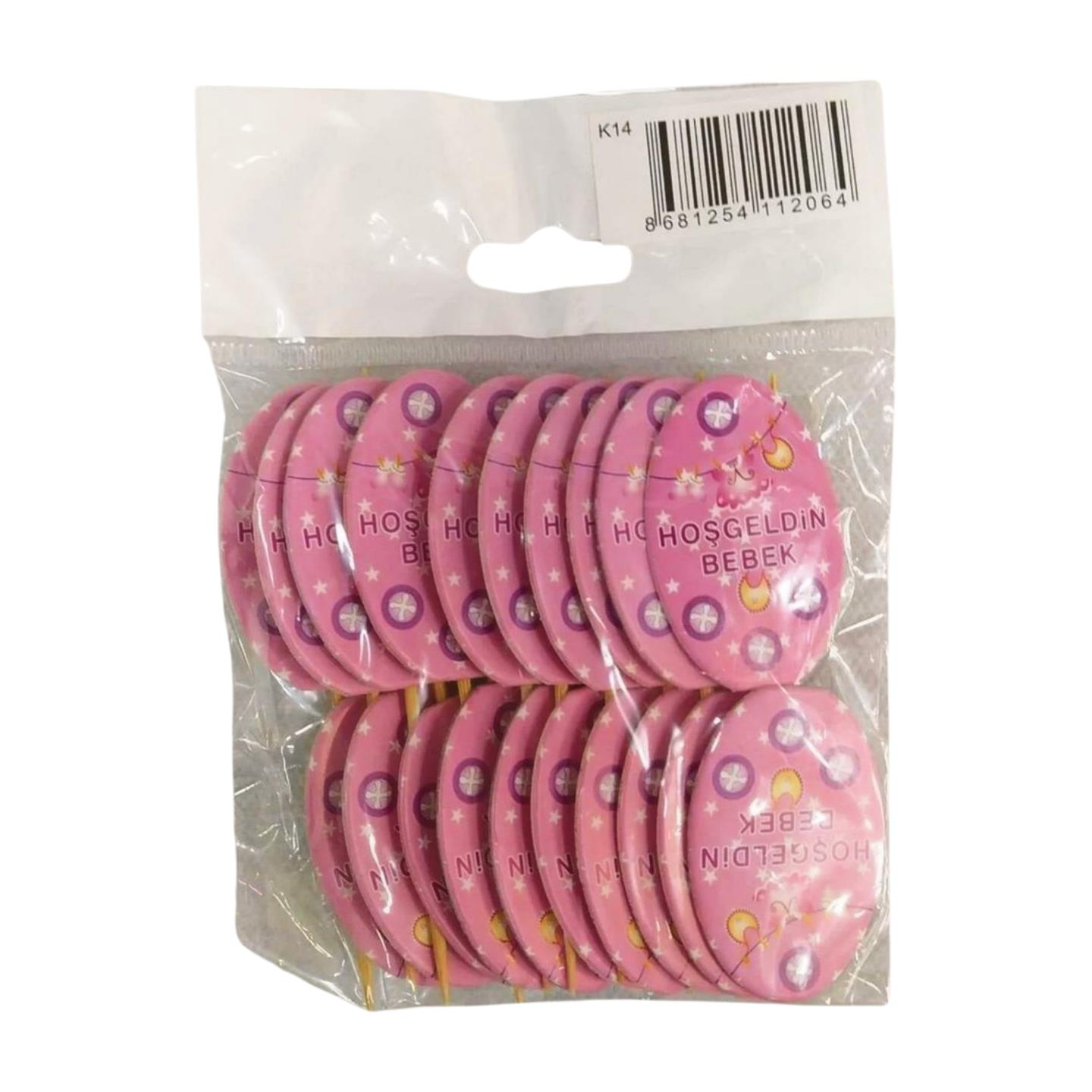 KÜRDAN KARTON TEMALI BEBEK PEMBE 20 Lİ