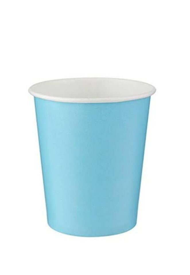 BARDAK KARTON 8oz DÜZ RENK 8'Lİ RU MAVİ