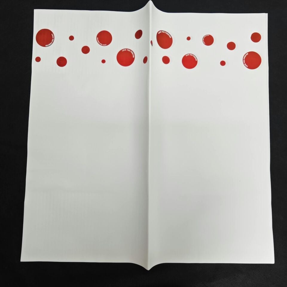 BUKETLİK PPVARANK PUANLI BEYAZ-KIRMIZI58*58 10 LU