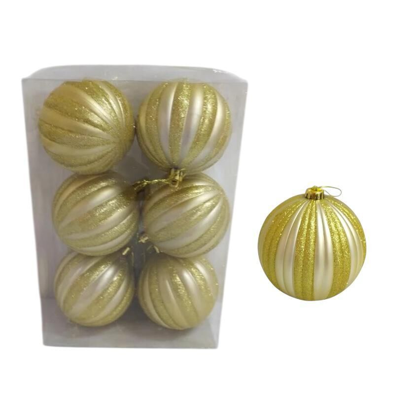 TOP SÜS 8CM AÇIK ALTIN ALTIN  6 LI