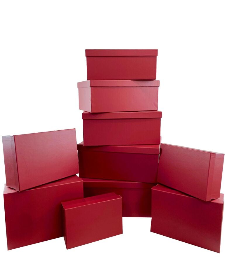 ABK DİKDÖRTGEN 10 LU KUTU BORDO