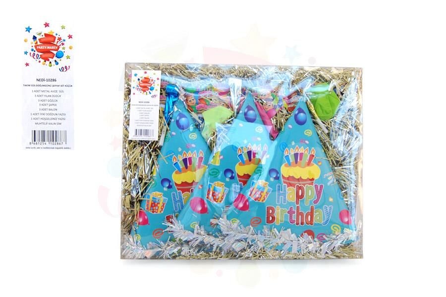 TAKIM SÜS DOĞUMGÜNÜ ŞEFFAF KUTULU KÜÇÜK SET