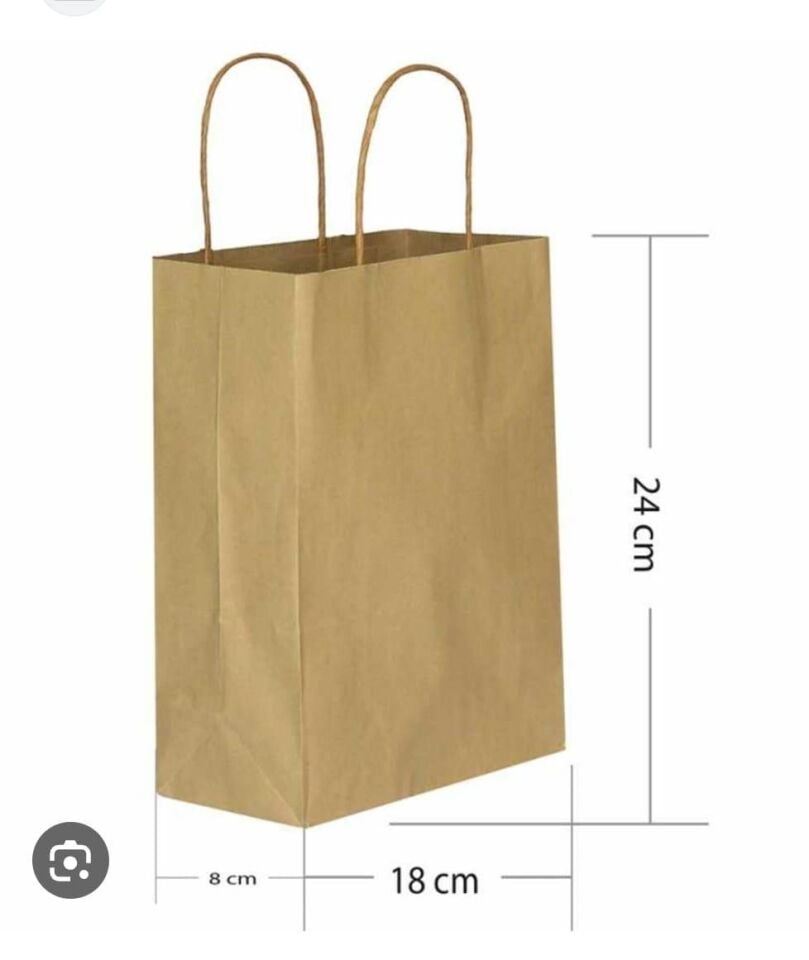 ÇANTA K.KRAFT BÜKÜM SAPLI 18*24 CM 25 Lİ