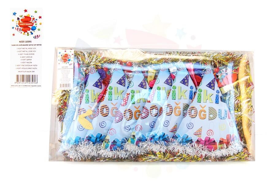 TAKIM SÜS DOĞUMGÜNÜ ŞEFFAF KUTULU BÜYÜK SET