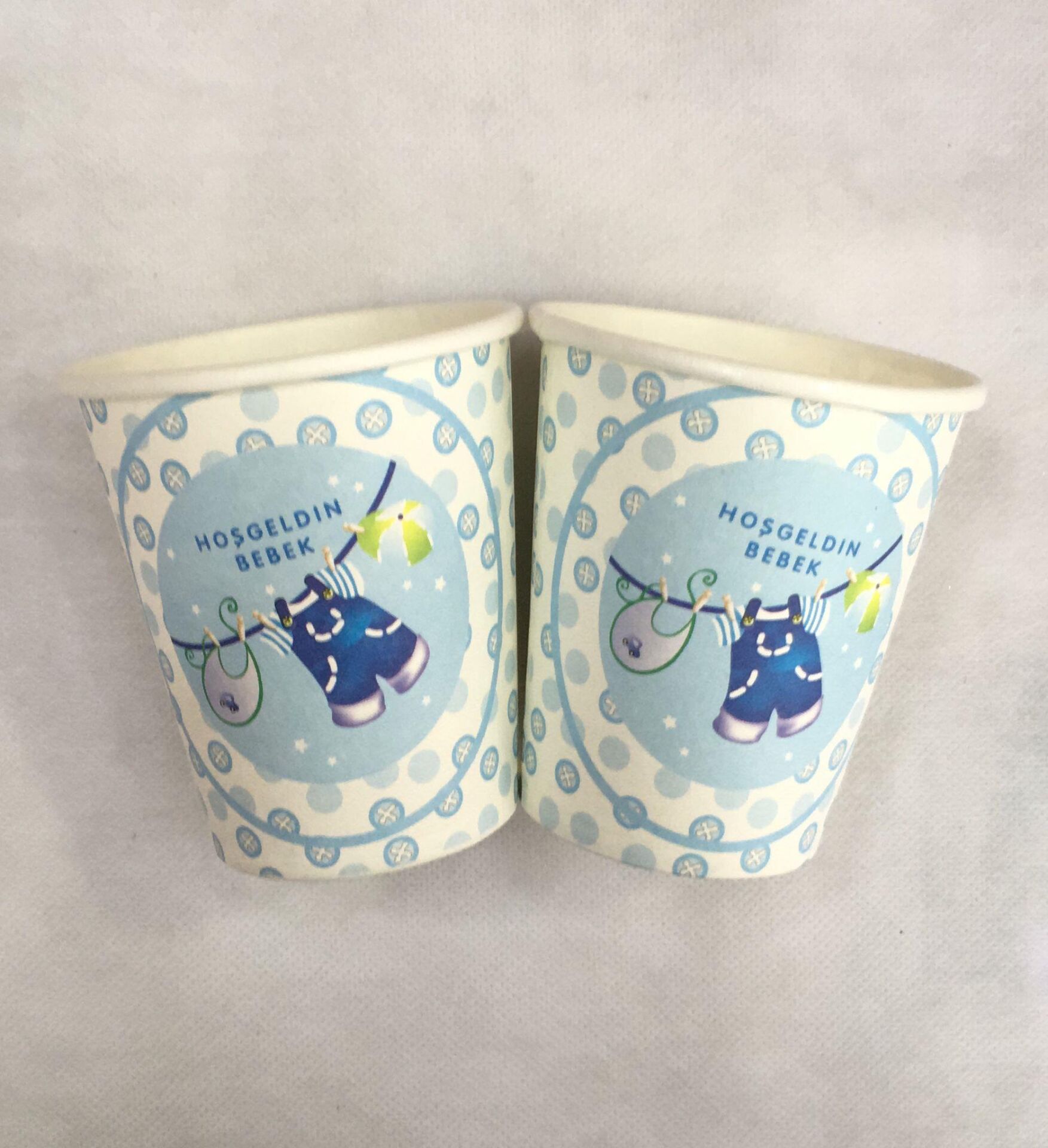 BARDAK KARTON TEMALI BEBEK MAVİ 10 LU